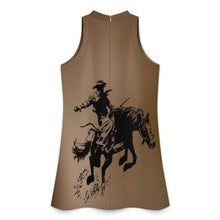 Load image into Gallery viewer, Baha Ranch Ride Cowboy Ride Sleeveless Mini Dress