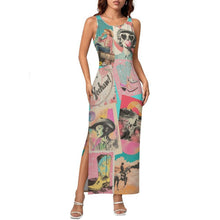 Load image into Gallery viewer, Baha Ranch Retro Pop Western Bodycon Side Slit Maxi Dress