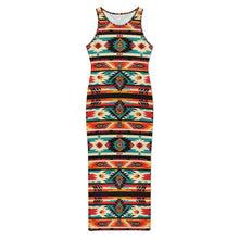 Load image into Gallery viewer, Santa Fe Sleeveless Bodycon Side Slit Western Maxi Long Dress