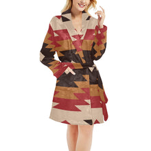 Load image into Gallery viewer, Red Aztec Women's Western Bath Robe