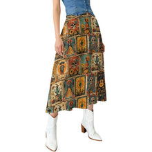 Load image into Gallery viewer, Colores de Mexico Dia de los Muertos Midi Skirt