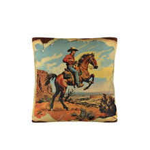 Load image into Gallery viewer, Vintage Cowboy Pillow Case Made in America