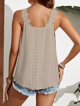 Load image into Gallery viewer, Lace Detail Scoop Neck Tank