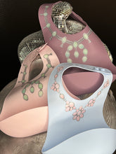 Load image into Gallery viewer, The Pink Conch Silicone Bib in Baby Blue