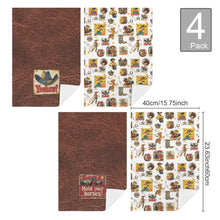 Load image into Gallery viewer, Vintage Cowgirls Set of 4 Kitchen Dish Towels Made in America