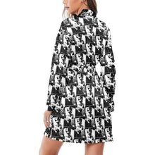 Load image into Gallery viewer, Cowboy Women's Long Sleeve Belted Satin Feel Dressing Lounge Robe