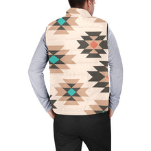 Load image into Gallery viewer, Tan Aztec Puffy Vest