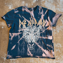 Load image into Gallery viewer, Upcycled Def Leppard Leopard Bleached Band Tee (Size L)
