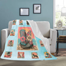 Load image into Gallery viewer, Baha Ranch Country Kickers Blanket 60x80 Ultra-Soft Micro Fleece Made in America