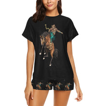 Load image into Gallery viewer, Rodeo Cowboy Womens Western Top and Short Pajama Set