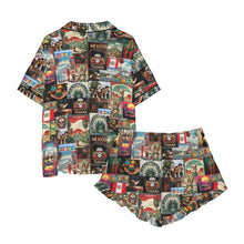 Load image into Gallery viewer, Colores De Mexico Destination Mexico Collage Satin Pajamas
