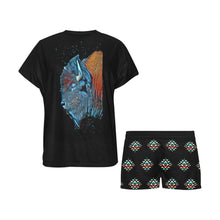 Load image into Gallery viewer, Native Buffalo Women's Western Top and Short Pajama Set