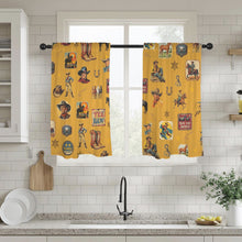 Load image into Gallery viewer, Vintage Cowboy Collage Western Curtains 28" x 40" Made in America