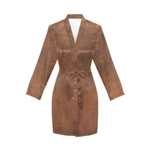 Load image into Gallery viewer, Them Cowboys Western Women's Long Sleeve Belted Satin Feel Dressing Lounge Robe