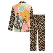 Load image into Gallery viewer, Baha Ranch Retro Pop Western Leopard Cowboy Pajamas