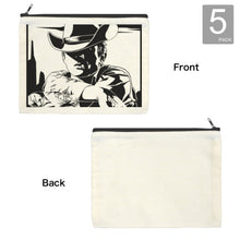 Load image into Gallery viewer, Baha Ranch Black White Cowboy Cosmetic Bag Pack of 5 Made in America