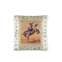 Load image into Gallery viewer, Baha Ranch Vintage Rodeo Stamp Throw Pillow Made in America