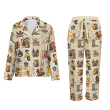 Load image into Gallery viewer, Vintage Cowgirl Collage Western Rodeo Pajamas