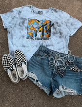 Load image into Gallery viewer, Upcycled By Katie: MTV Music Television Tee – Hand-Bleached One-of-a-Kind (2XL) Shirt