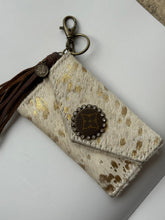Load image into Gallery viewer, Gold Dust Fringe Wallet Keychain