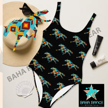 Load image into Gallery viewer, Yeehaw Aztec Horse One Piece Swimsuit