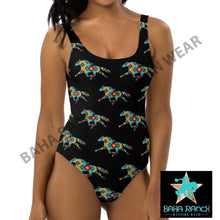 Load image into Gallery viewer, Yeehaw Aztec Horse One Piece Swimsuit