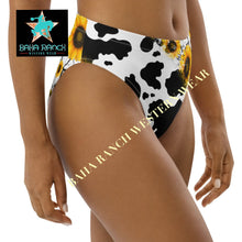 Load image into Gallery viewer, Yeehaw Cow Print Sunflower Bikini Bottom