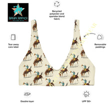 Load image into Gallery viewer, Yeehaw Vintage Rodeo Cowboy Bikini Top