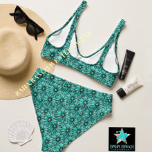 Load image into Gallery viewer, Yeehaw Turquoise Floral Leather Print Bikini