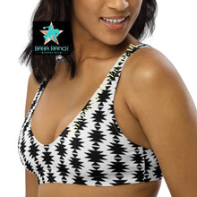 Load image into Gallery viewer, Yeehaw White Aztec Bikini Top