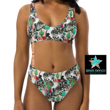 Load image into Gallery viewer, Yeehaw Funky Cowgirl Collage Bikini