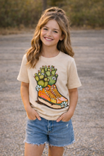 Load image into Gallery viewer, Cactus Cowgirl Sneakers Graphic Long Sleeve on Gildan Softstyle Natural Shirt – Graphic Tee, Long Sleeve & Crewneck.