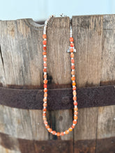 Load image into Gallery viewer, Desert Ember Beaded Shell Necklace