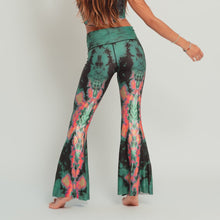 Load image into Gallery viewer, Eagle Feather Green Crop Bell Bottom