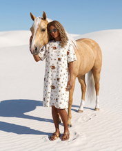 Load image into Gallery viewer, Baha Ranch Hereford Brands Western T Shirt Dress or Sleep Shirt