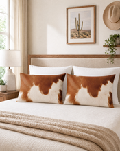 Load image into Gallery viewer, Baha Ranch Cowhide Print Pillowcase Made in America