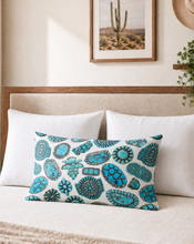 Load image into Gallery viewer, Baha Ranch Turquoise Crazy White Pillowcase Made in America