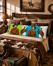 Load image into Gallery viewer, Baha Ranch The Last Roundup Bronc Rider Body Pillow Cover Made in America