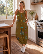 Load image into Gallery viewer, Baha Ranch The Last Roundup Western Rodeo Overalls Jumpsuit Brown