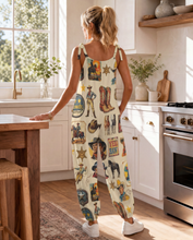 Load image into Gallery viewer, Baha Ranch Vintage Cowboy Overalls Jumpsuit
