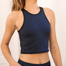 Load image into Gallery viewer, Heart Laser Navy Mermaid Tank ♡
