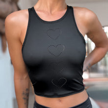 Load image into Gallery viewer, Heart Laser Black Mermaid Tank