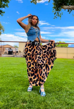 Load image into Gallery viewer, Baha Ranch Retro Pop Western Leopard Print Maxi Prairie Skirt