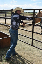 Load image into Gallery viewer, Sepia Cowboy Ranch Long Sleeve Button Up Arena Shirt