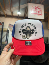 Load image into Gallery viewer, Vote Trump Cowboy Trucker Hat