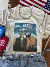 Load image into Gallery viewer, God Bless America Cowboy Trump Graphic Tee