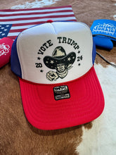 Load image into Gallery viewer, Vote Trump Cowboy Trucker Hat