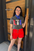 Load image into Gallery viewer, DS Red, White & Boots Tee