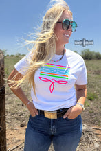 Load image into Gallery viewer, DS WHITE- Neon Boot Stitch Tee