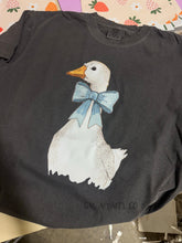 Load image into Gallery viewer, Cute Goose Graphic Tee | Coquette Duck Shirt | Bow Goose Shirt | Southern Preppy Tee | Comfort Colors Easter Shirt